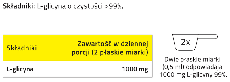 L-GLICYNA 99% czysty proszek 250 g