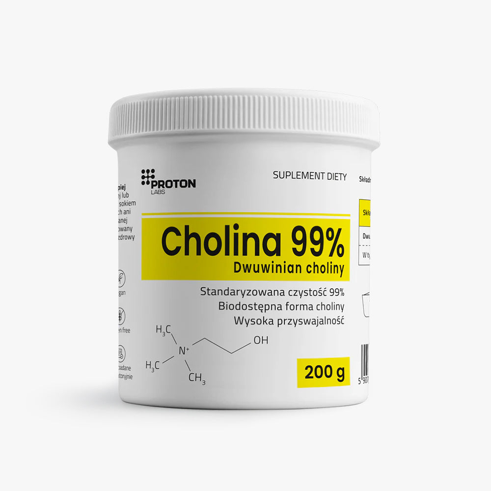 Cholina 99% czysty proszek 200 g – Mózg i wątroba | Proton Labs