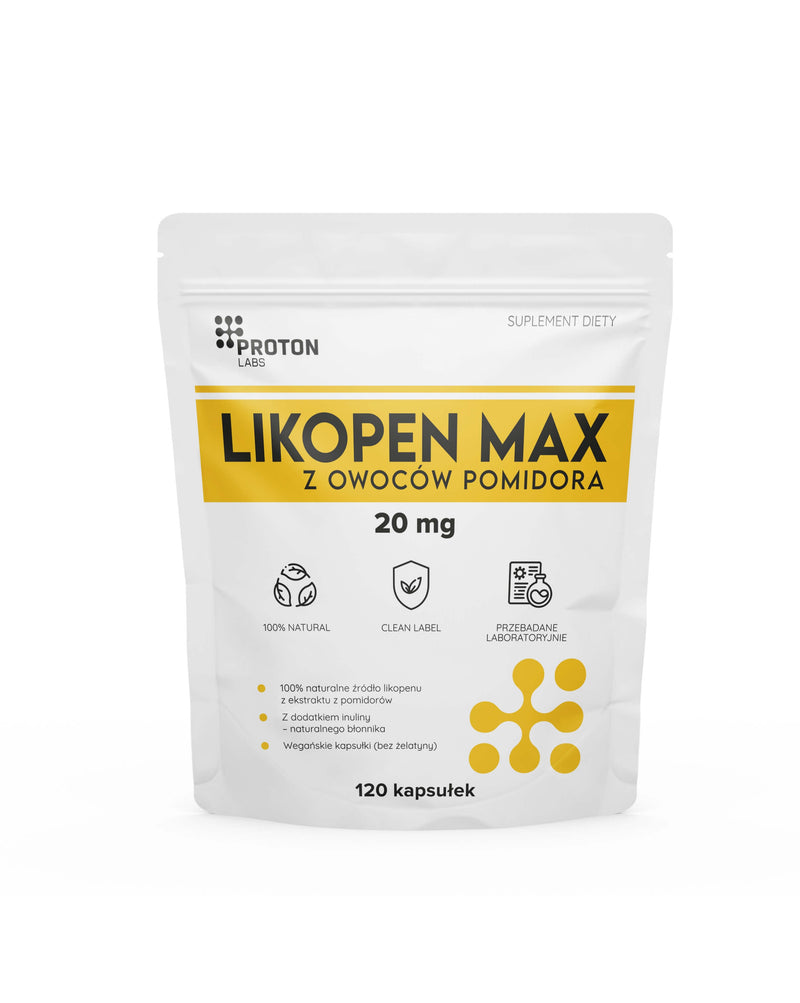 Likopen MAX 20 mg 100% naturalny z pomidora - 120 kapsułek