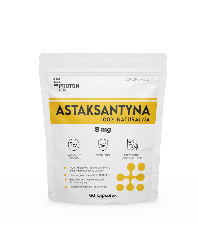 Astaksantyna 8 mg z alg 100% naturalna - 60 kapsułek