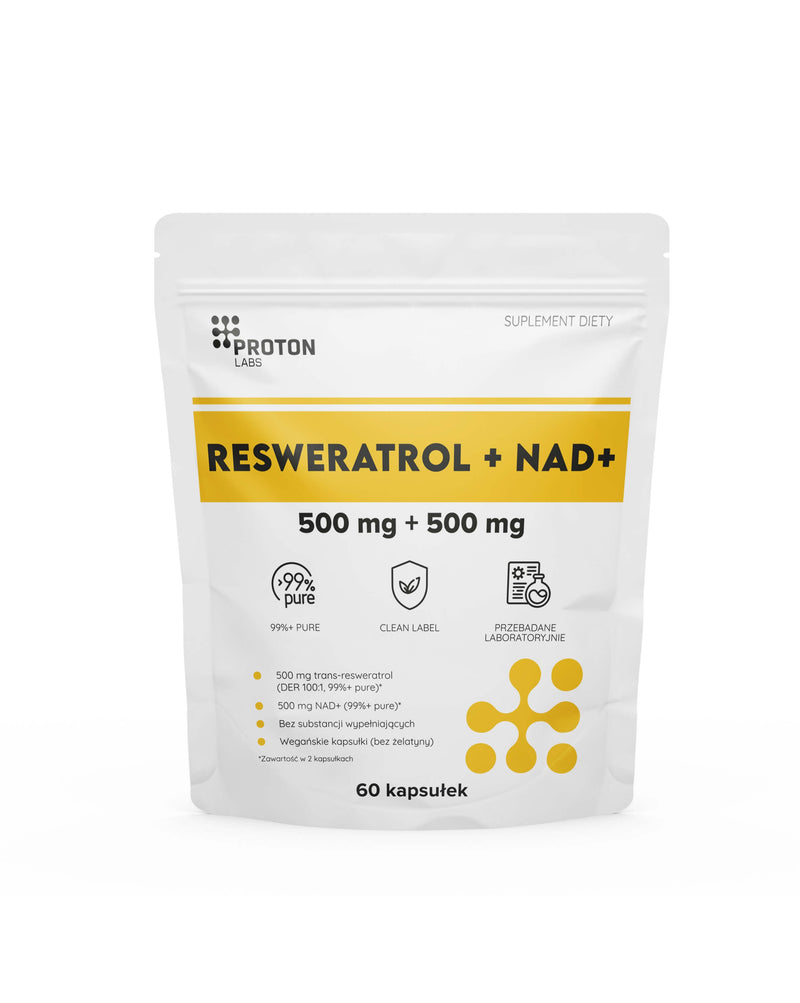 Resveratrol + NAD⁺ 500 mg - 60 kapsułek
